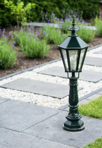 sekskantet bedlampe