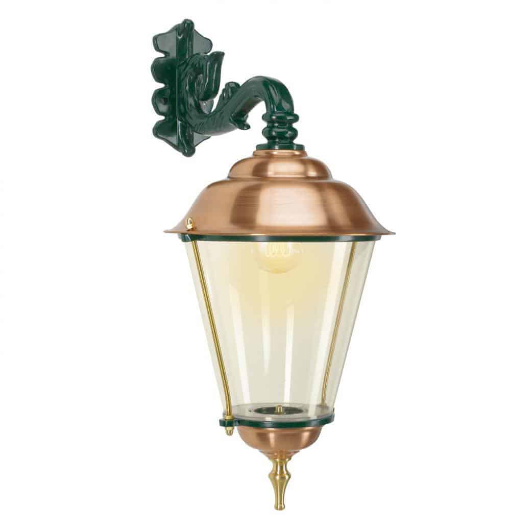 Hængelampe Schardam. Væglampe med kobber, kobbertop. Klassiske lamper, mørkegrøn